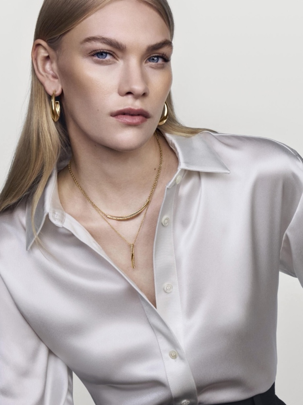 Movado Curve Bar Necklace